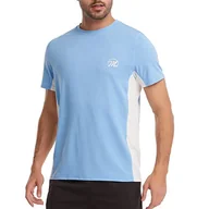 Moda i Uroda OUTLET - MEETWEE Rash Guard męska koszulka UPF 50+, z krótkim rękawem, ochrona przed promieniowaniem UV, do biegania, surfingu, sportów, NIEBIESKI, XXL - miniaturka - grafika 1