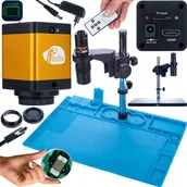 Mikroskopy i lupy - Mikroskop Rosfix MIKROSKOP CYFROWY STABILNY KAMERA HDMI TF SILIKONOWA MATA ŻELAZNA PODSTAWA - miniaturka - grafika 1