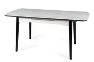 Stoły - Stół rozkładany APOLLO marmur biały mat/czarny 120(160)x80 - miniaturka - grafika 1