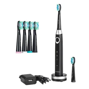 Szczoteczka soniczna MERIDEN Smart Czarny + Końcówka szczoteczki MERIDEN Smart Czarny (4 szt.) - Szczoteczki elektryczne - miniaturka - grafika 1