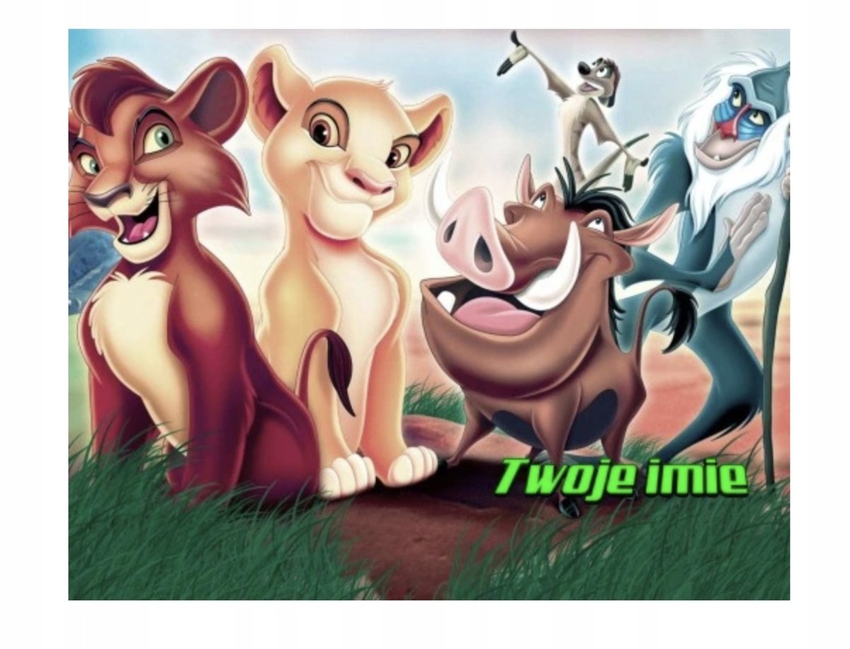 Puzzle KRÓL LEW SIMBA A3 252 el z Nadrukiem + IMIĘ Pudełko 21