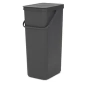 Kosze na śmieci - Brabantia Kosz do segregacji odpadów Sort & Go 40 l szary 251047 - miniaturka - grafika 1