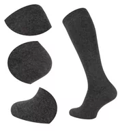 Skarpetki męskie - Skarpety podkolanówki Skarpety dla podróżnych efekt kompresji 39/42 szare - miniaturka - grafika 1