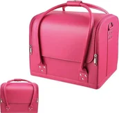 Kosmetyczki, organizery i kuferki - Apte DUŻY KUFEREK KOSMETYCZNY 30x27x24cm różowy CA18B - miniaturka - grafika 1