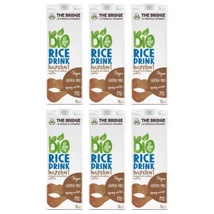 The Bridge Napój ryżowy z orzechami laskowymi bez glutenu Zestaw 6 x 1 L Bio - żywność - Napoje roślinne - miniaturka - grafika 1