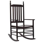 Fotele - vidaXL Fotel bujany z wygiętym siedziskiem, brązowy, drewniany - miniaturka - grafika 1