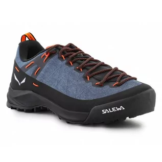 Buty sportowe męskie - Buty Salewa Wildfire Canvas M 61406-8669 czarne niebieskie - grafika 1