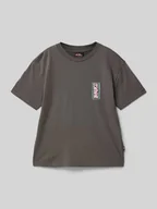 Koszulki dla chłopców - T-shirt z nadrukiem z logo - miniaturka - grafika 1