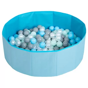 Selonis, suchy basen składany z piłeczkami 6cm niebieski: perła-szary-transparent-babyblue-mięta 80x23/200piłek - Suche baseny - miniaturka - grafika 1