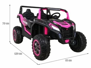 Buggy ATV Racing dla 2 dzieci Różowy + Napęd 4x4 + Pilot + Wolny Start + MP3 LED - Pojazdy elektryczne dla dzieci - miniaturka - grafika 2