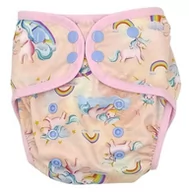 Pieluchy - Otulacz z lamówką - JEDNOROŻCE XL 10-20kg - miniaturka - grafika 1
