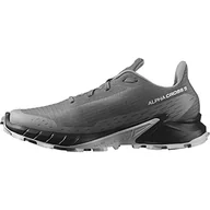 Buty trekkingowe męskie - Salomon Męskie buty trekkingowe Alphacross 5, Pewter Black Ghost Gray, 41 1/3 EU - miniaturka - grafika 1