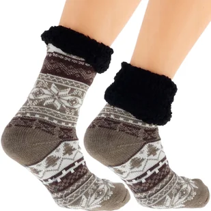 Ciepłe Męskie Skarpetki Zimowe Norweski Design 41-46 - Skarpetki męskie - miniaturka - grafika 1