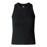Koszulki i topy damskie - The North Face Kobiety Slim Rib Tank Top Tnf Black L - miniaturka - grafika 1