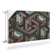 Dekoracje domu - Mata MAGNETYCZNA Na Kaloryfer Abstrakcja Imitacja Drewna 80cm x 60cm - miniaturka - grafika 1