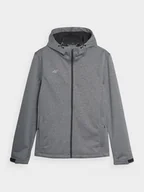 Kurtki i kamizelki sportowe męskie - 4F Kurtka softshell wiatroodporna membrana 5 000 męska - szara XXL - miniaturka - grafika 1