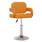 Krzesła - vidaXL Obrotowe krzesło stołowe pomarańczowe obite sztuczną skórą 335554 - miniaturka - grafika 1