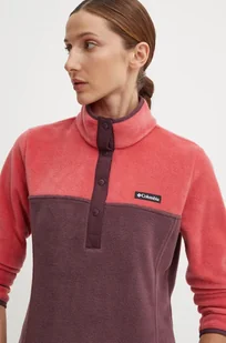 Columbia bluza sportowa Benton Springs kolor czerwony wzorzysta 2085651 - Bluzy damskie - miniaturka - grafika 1