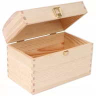 Pudełka i szkatułki - Kuferek Pudełko Drewniane Z Zamkiem 25X15X17 Cm - miniaturka - grafika 1