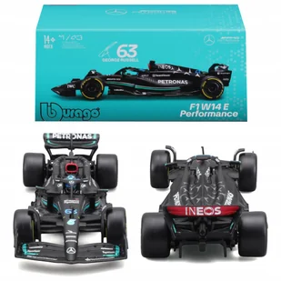 BOLID F1 Mercedes AMG W14 E 2023 George Russell 1:43 BBURAGO 18-38081 - Samochody i pojazdy dla dzieci - miniaturka - grafika 1