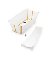 Wanienki dla dzieci - STOKKE składana wanienka Flexi Bath Bundle WHITE YELLOW - miniaturka - grafika 1