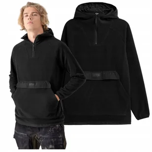 BLUZA z KAPTUREM męska 4F POLAR KANGURKA BLM027 S - Bluzy męskie - miniaturka - grafika 1