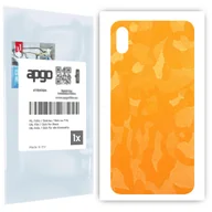Szkła hartowane na telefon - Folia naklejka skórka strukturalna na TYŁ do Apple iPhone XS Max -  Moro | Camo Żółty - apgo SKINS - miniaturka - grafika 1