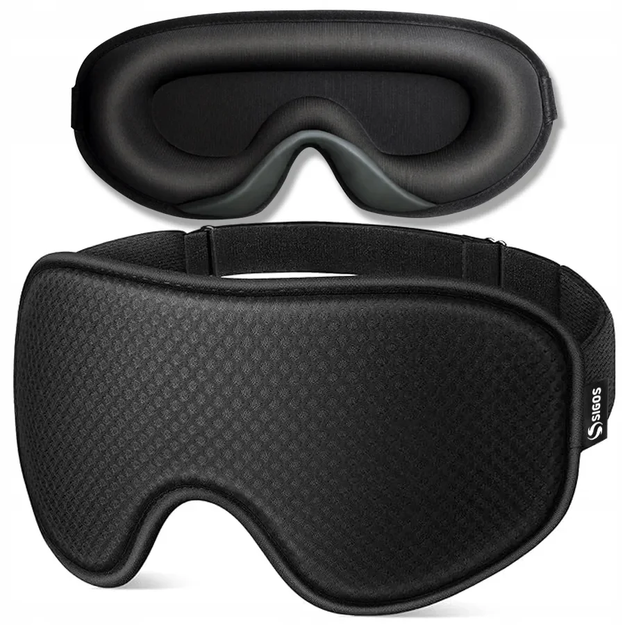 PREMIUM OPASKA MASKA NA OCZY 3D DO SPANIA ZACIEMNIAJĄCA LEKKA Z REGULACJĄ czarny inny (memory foam (pianka z pamięcią))