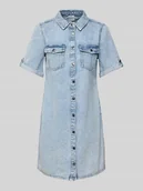 Sukienki - Sukienka jeansowa o lejącym kroju z mieszanki bawełny i wiskozy model ‘JENNIE’ - miniaturka - grafika 1