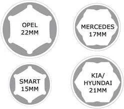 Hubitools Nasadki specjalne do kół, 4 szt. HU42066 - Narzędzia samochodowe - miniaturka - grafika 3