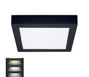 Lampy sufitowe - Solight WD173-B- LED Plafon LED/18W/230V 3000/4000/6000K czarny kwadratowy - miniaturka - grafika 1