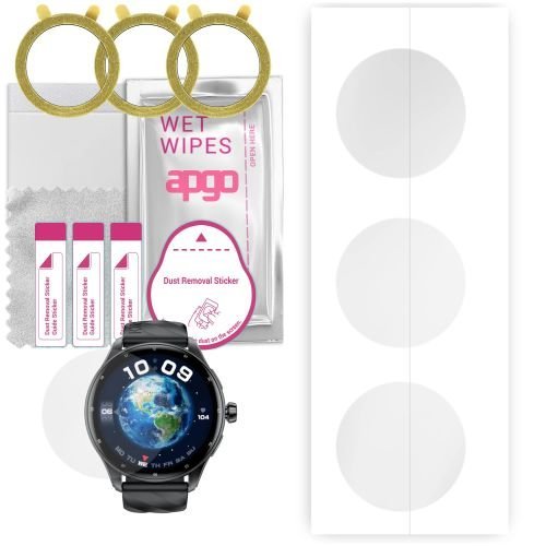 3x folia ochronna hydrożelowa do Kumi GW5 Pro - apgo Smartwatch Hydrogel Protection Ochrona na ekran smartwatcha