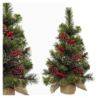 Choinki - Mała Zielona Sztuczna Choinka w Jucie na Biurko 45 cm Dekoracja Jak Żywa - miniaturka - grafika 1