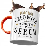 Kubki - Kubek Pomarańczowy Dla Maćka Macieja Kolegi Męża z Nadrukiem ze Zdjęciem + Opakowanie na prezent (wzór 04) - miniaturka - grafika 1