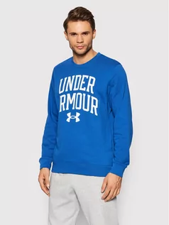 Bluzy męskie - Under Armour Bluza Ua Rival 1361561 Niebieski Loose Fit - grafika 1