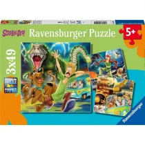Ravensburger 5242 Scooby Doo 3 x 49-częściowy puzzle dla dzieci w wieku 5 lat, wielokolorowe 05242