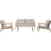 Meble ogrodowe - MIRPOL Zestaw mebli ogrodowych Napa CS Jasnobeżowy - miniaturka - grafika 1