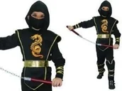 Zabawy w naśladowanie dorosłych - Strój Ninja wojownik rozmiar M 120-130cm - miniaturka - grafika 1