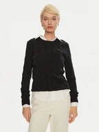 Swetry damskie - Tommy Hilfiger Sweter WW0WW43586 Czarny Regular Fit - miniaturka - grafika 1
