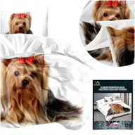Pościel - Pościel 140x200 2 części komplet poszewka 70x80 mikrofibra 3D Andreas pies - miniaturka - grafika 1