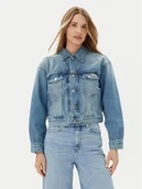 Kurtki damskie - Calvin Klein Kurtka jeansowa LV047B075G Niebieski Regular Fit - miniaturka - grafika 1
