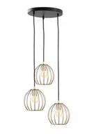 Lampy sufitowe - KET LAMPA wisząca KET1249 druciana OPRAWA zwis kaskada czarna złota KET1249 - miniaturka - grafika 1