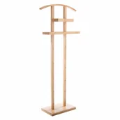 Wieszaki łazienkowe - 5five Simple Smart Wieszak na garnitur ubrania stojak bambusowy z półką 44.5x22x113 cm 150730 - miniaturka - grafika 1