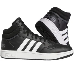 Buty Męskie Wysokie Adidas Hoops MID Sportowe Czarne Sneakersy 46 - Sneakersy męskie - miniaturka - grafika 1