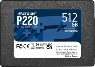 Patriot P220 512GB 2.5" SATA III (P220S512G25) - Dyski SSD - miniaturka - grafika 1