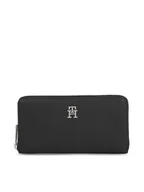 Portfele - Tommy Hilfiger Duży Portfel Damski Th Emblem Large Za AW0AW15181 Czarny - miniaturka - grafika 1