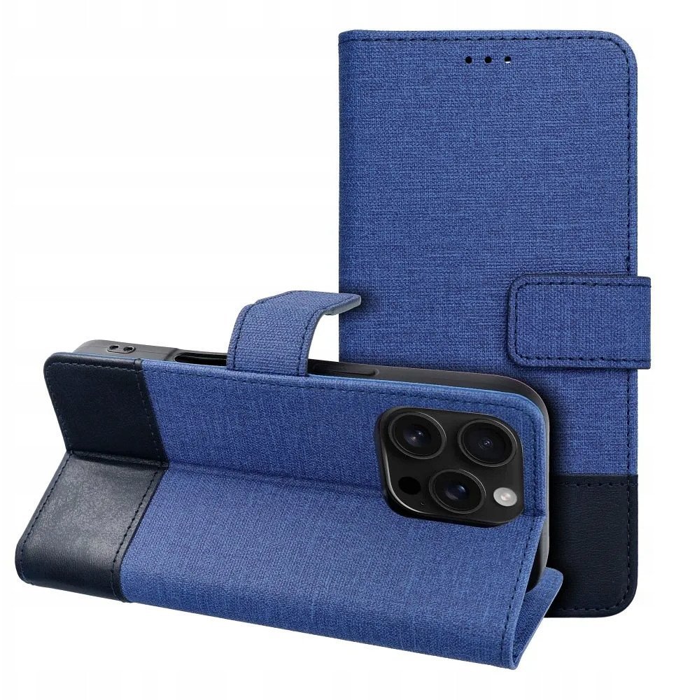 Kabura GOMMA Book do IPHONE 16e SE 4 2025 niebieski