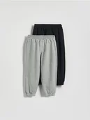 Spodenki dla niemowląt - Reserved - Bawełniane spodnie 2 pack - granatowy - miniaturka - grafika 1