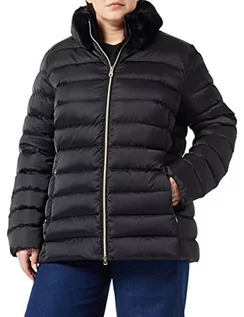 Płaszcze damskie - Geox Damski płaszcz w stylu Bettanie Down, czarny, 38 - grafika 1