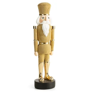 Świąteczna figurka dziadek do orzechów, 199 10X10X37  złoty - Ozdoby bożonarodzeniowe - miniaturka - grafika 1